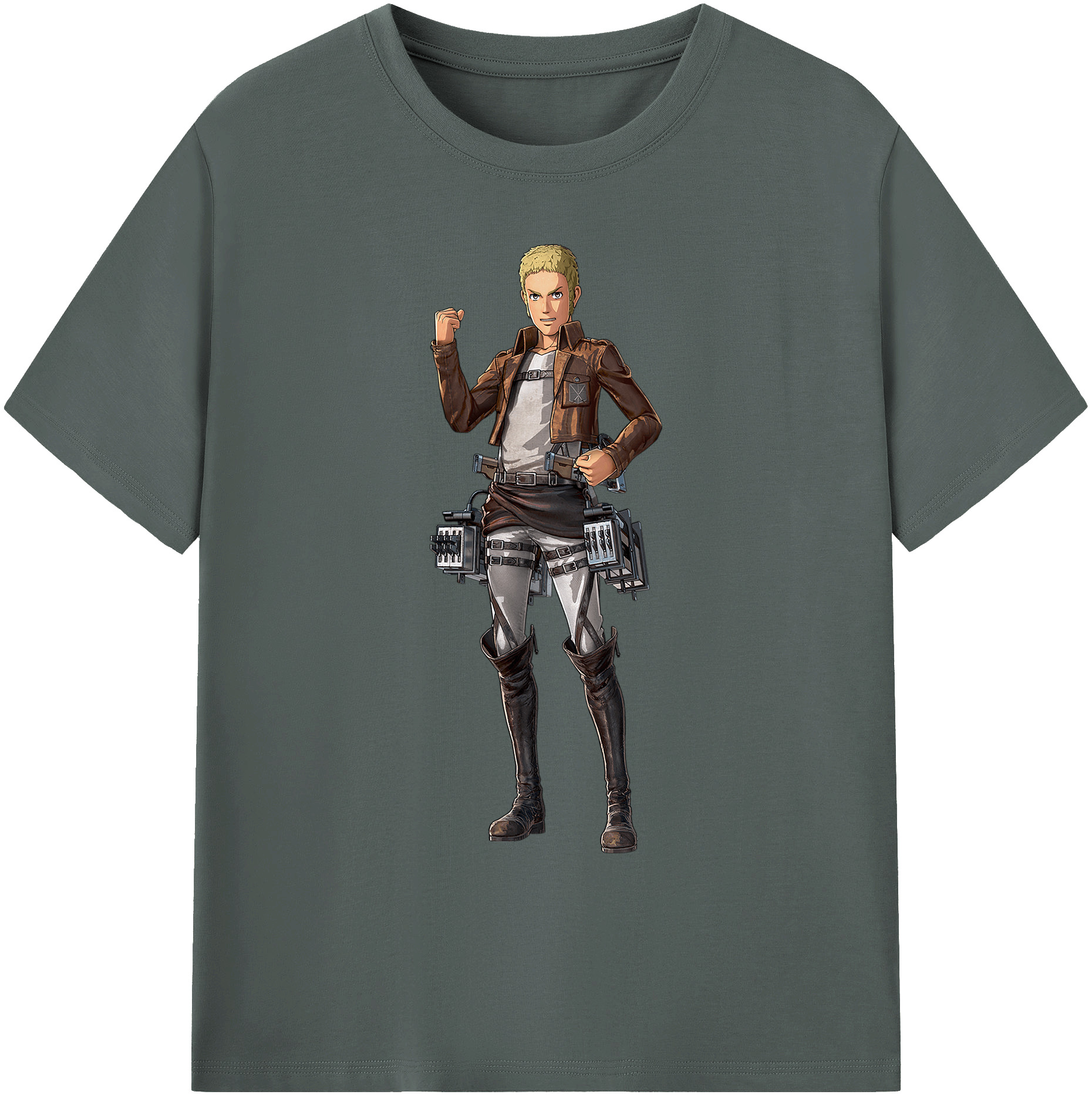 （画像用） 進撃の巨人 ライナー・ブラウン Attack on Titan Reiner Braun 綿100％ メンズ半袖Tシャツ｜肌触りやわらか＆通気性